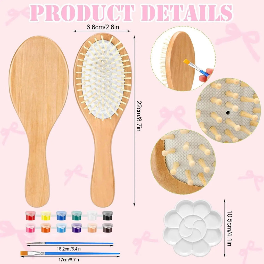 DIY Wooden Hair Comb Painting Kit – Art Craft Set for Women DIY Craft Painting Kit Axl