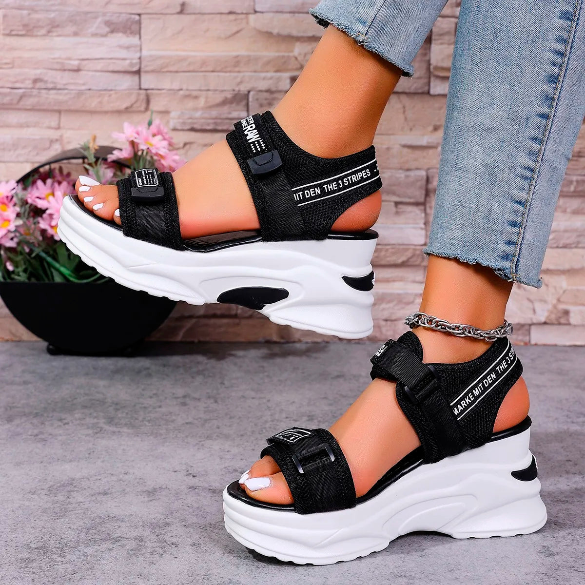 Women's Wedge Sandals – Slip-On Lightweight Beach Shoes Women's Wedge Sandals Axl