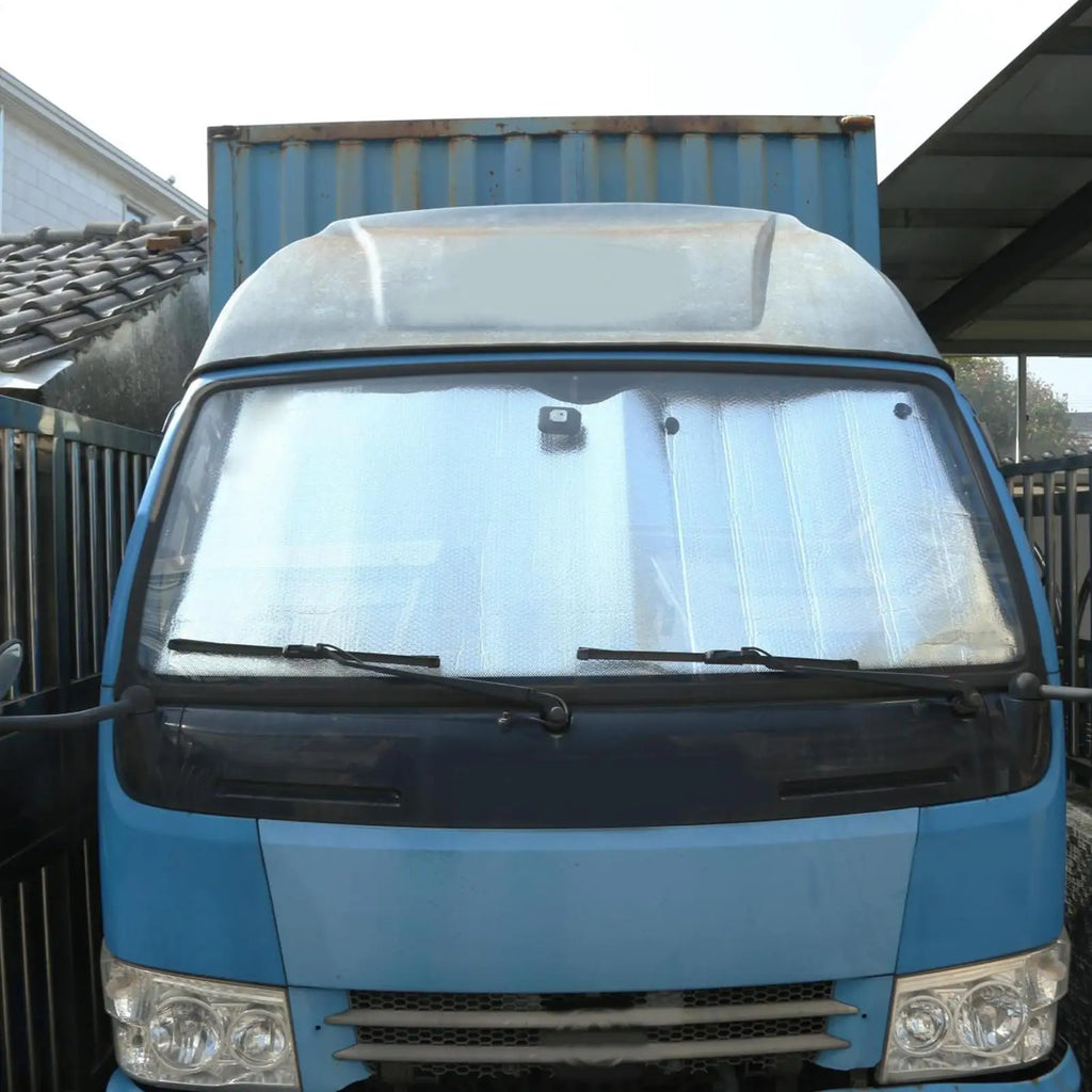 Aluminum Foil Truck Windshield Sun Shade – UV Block 220x80cm Windshield Sun Shade Axl