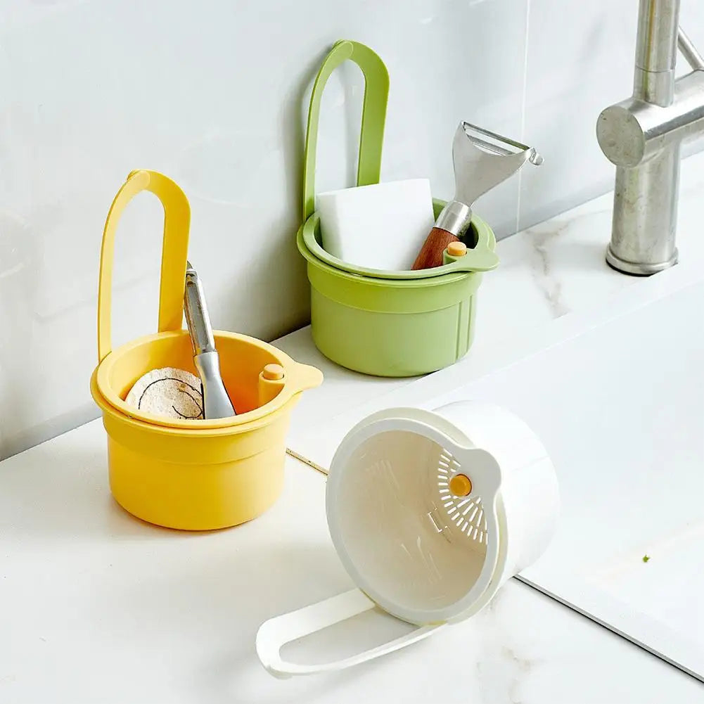 KITPIPI Hanging Sink Strainer Basket – Push-Down Drain Filter Sink Strainer Basket Axl