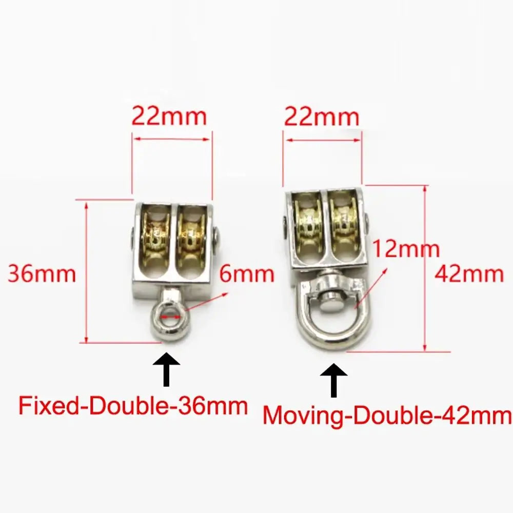 Zinc Alloy Moving Pulley Single & Double Sheave 43/58/86mm Metal Sheave Pulley Axl