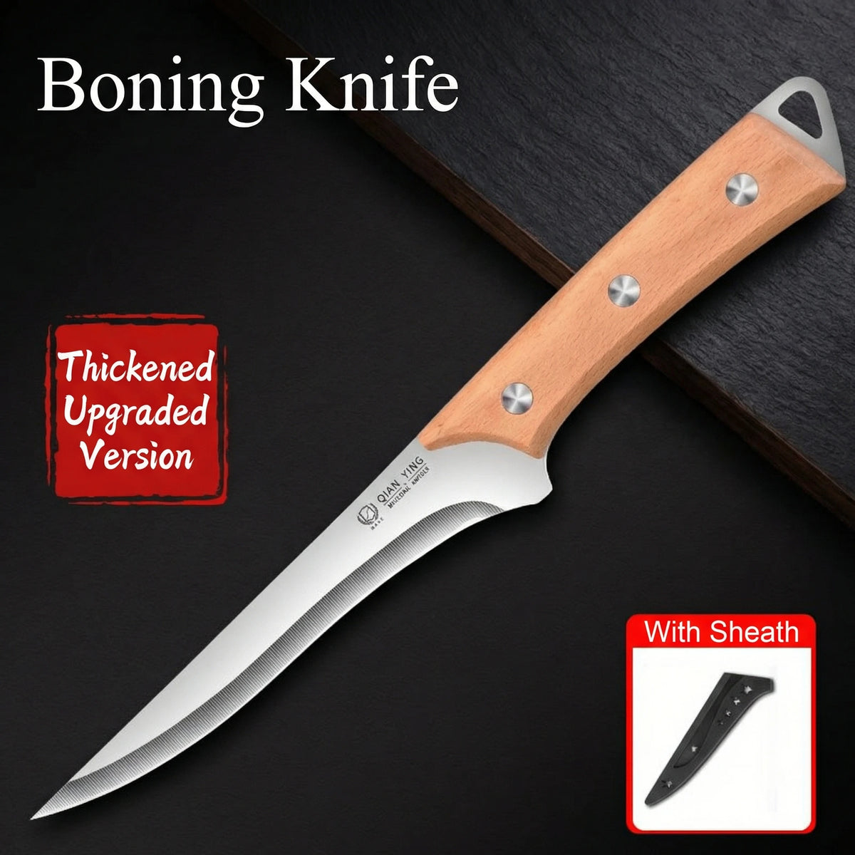 Professional Boning Knife – Sharp Blade & Wood Handle | 22cm Boning Knife Axl 1pcs A