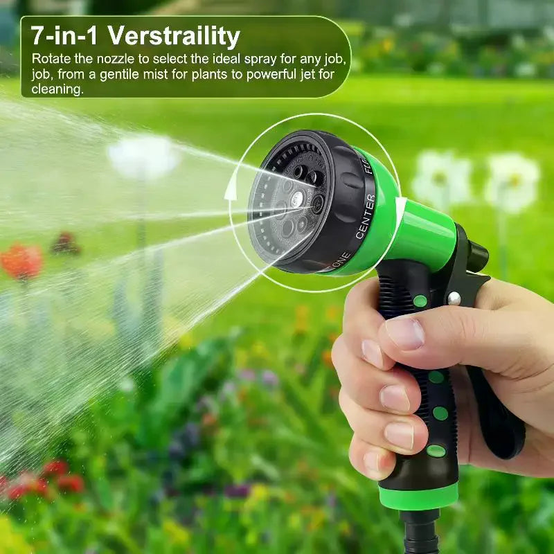 7-in-1 Garden Hose Spray Nozzle | Non-Slip Adjustable Grip Garden Hose Nozzle Axl