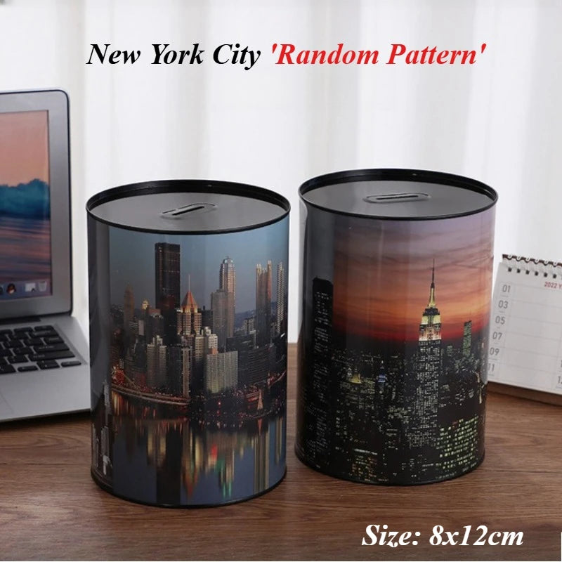 Nordic Metal Piggy Bank – Coin & Cash Saving Jar for All Ages Metal Piggy Bank Axl New York City S