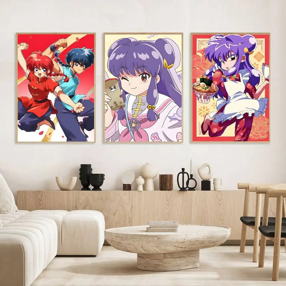 Ranma Anime HD Poster – Self-Adhesive Waterproof Wall Art Anime Wall Poster Axl