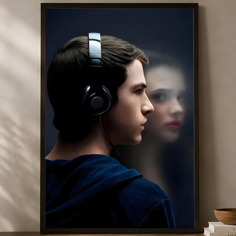 13 Reasons Why Poster – Self-Stick HD Waterproof Wall Art Wall Art Poster Axl White07 50X70cmNoframe