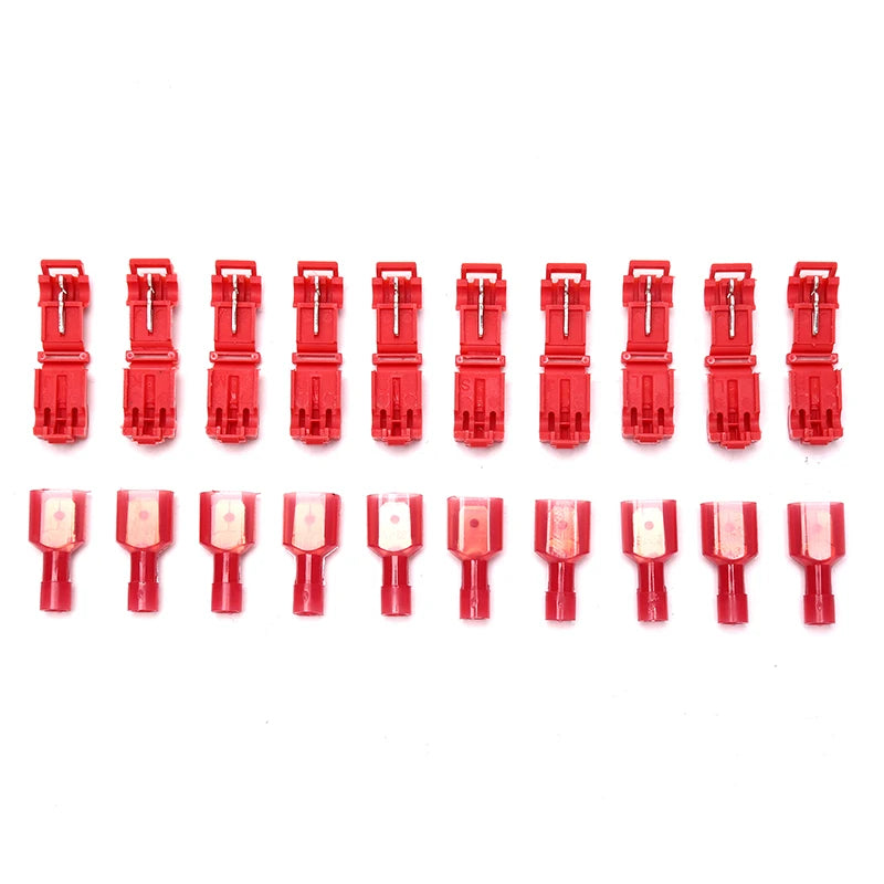 20Pcs T-Tap Splice Wire Connectors – Insulated Crimp Terminals Wire Crimp Terminals Axl Red