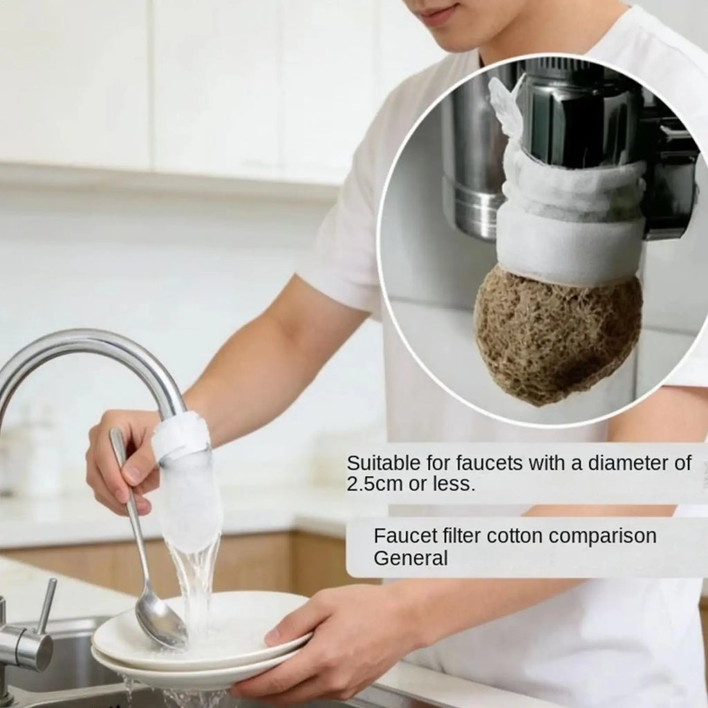 Universal Faucet Filter Cotton Bag – Kitchen & Bathroom Faucet Water Filter Axl