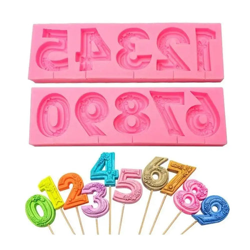 0–9 Number Silicone Mold – Cake, Chocolate & Candy Baking Silicone Baking Mold Axl