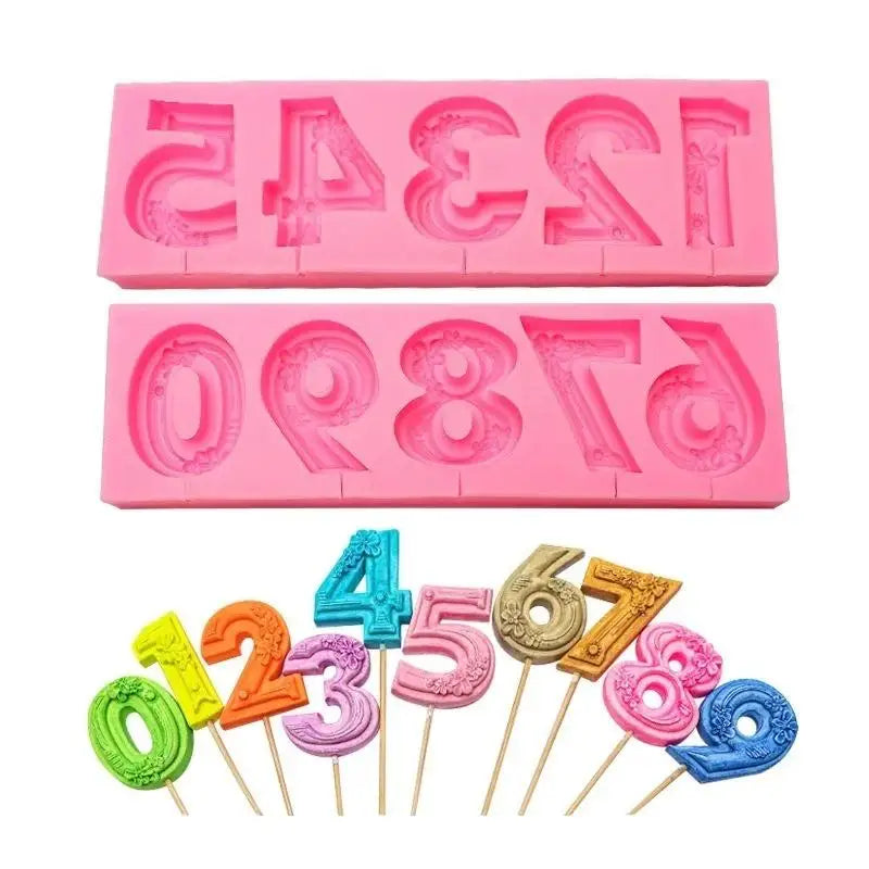 0–9 Number Silicone Mold – Fondant, Chocolate & Cake Baking Silicone Baking Mold Axl
