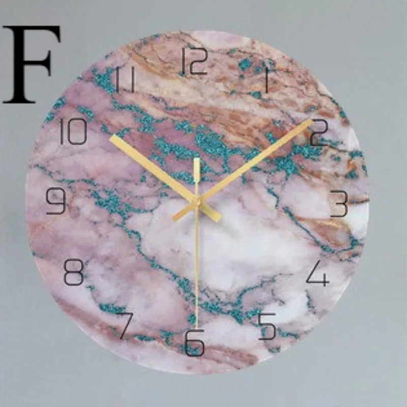 Nordic Minimalist Glass Wall Clock – Silent Quartz 30cm Wall Clock Axl Style F
