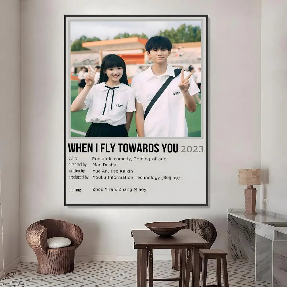 When I Fly Towards You HD Waterproof Wall Poster Sticker Wall Poster Sticker Axl White08 30X40cmNoframe