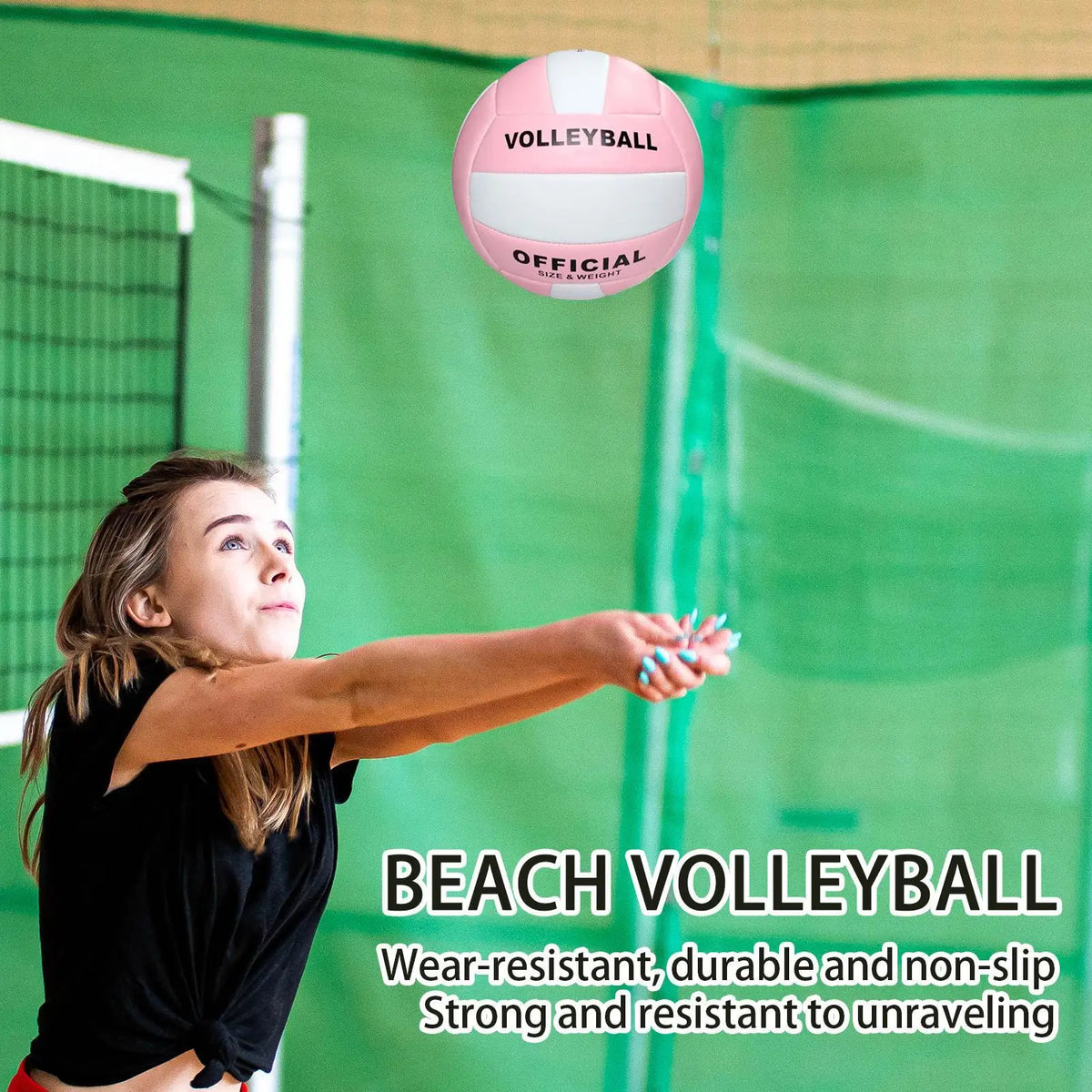 Inflatable Beach Volleyball – Soft PU Wear-Resistant Training Ball Beach Volleyball Axl