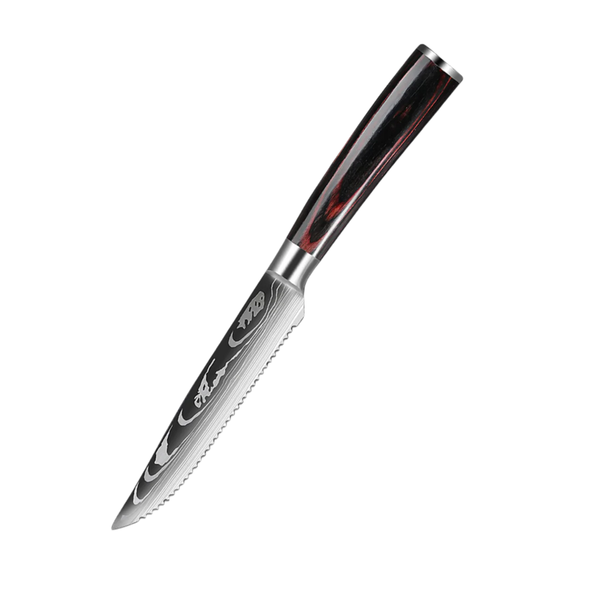 Damascus Steak Knife Set 2–8 Pc | Stainless & Wood Handle Steak Knife Set Axl 1pcs