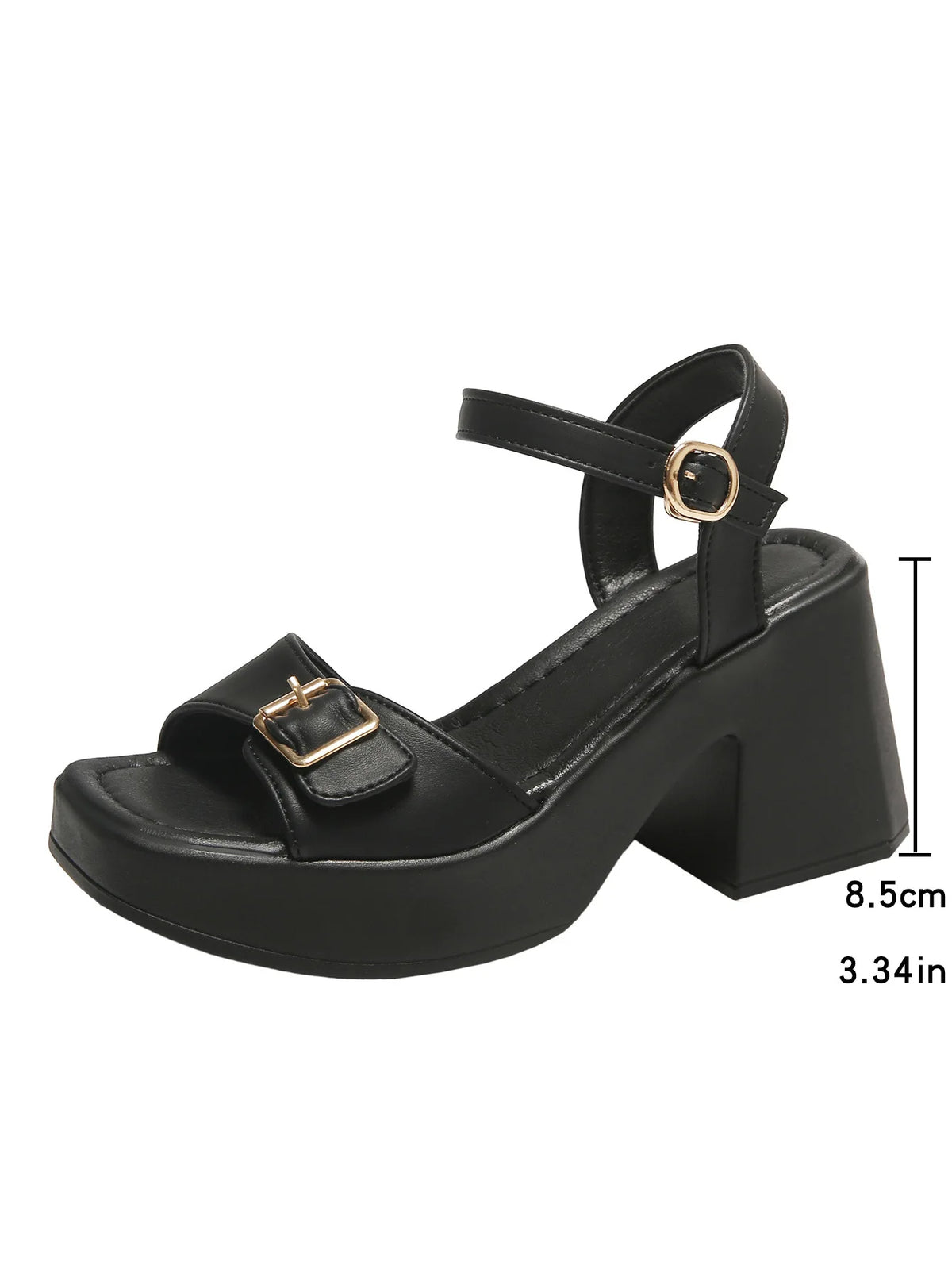 Women's Wedge Sandals – Buckle Strap High Heel Open Toe Wedge Sandals Axl