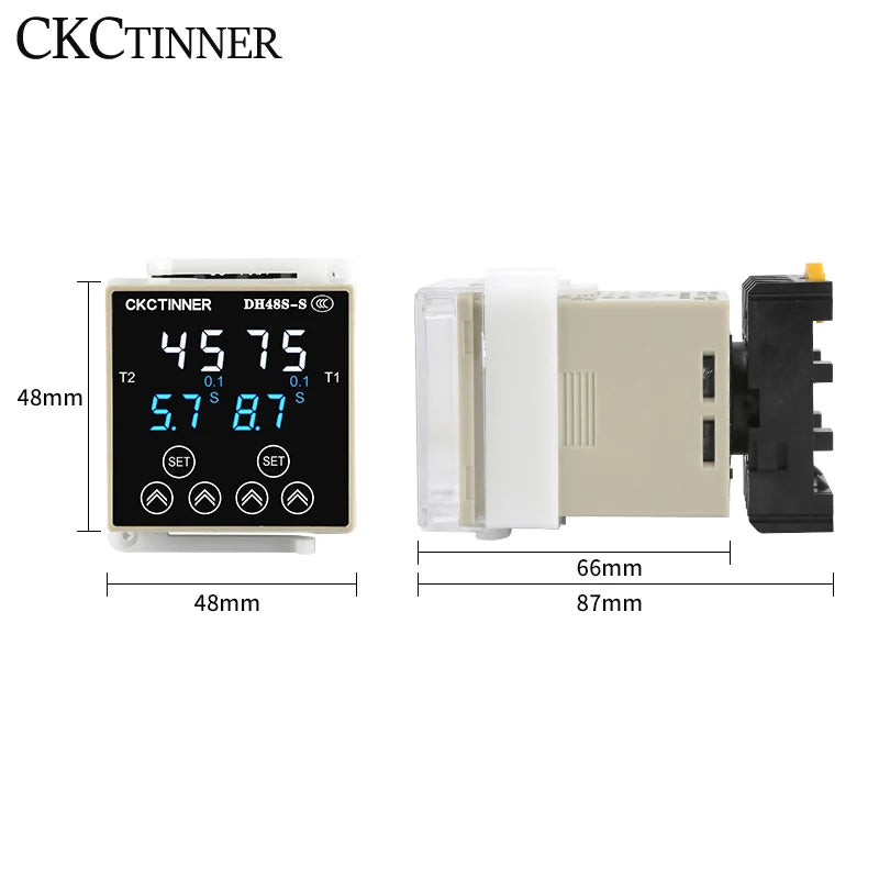 DH48S Digital Time Relay Programmable Cycle Delay Din Rail Digital Time Relay Axl