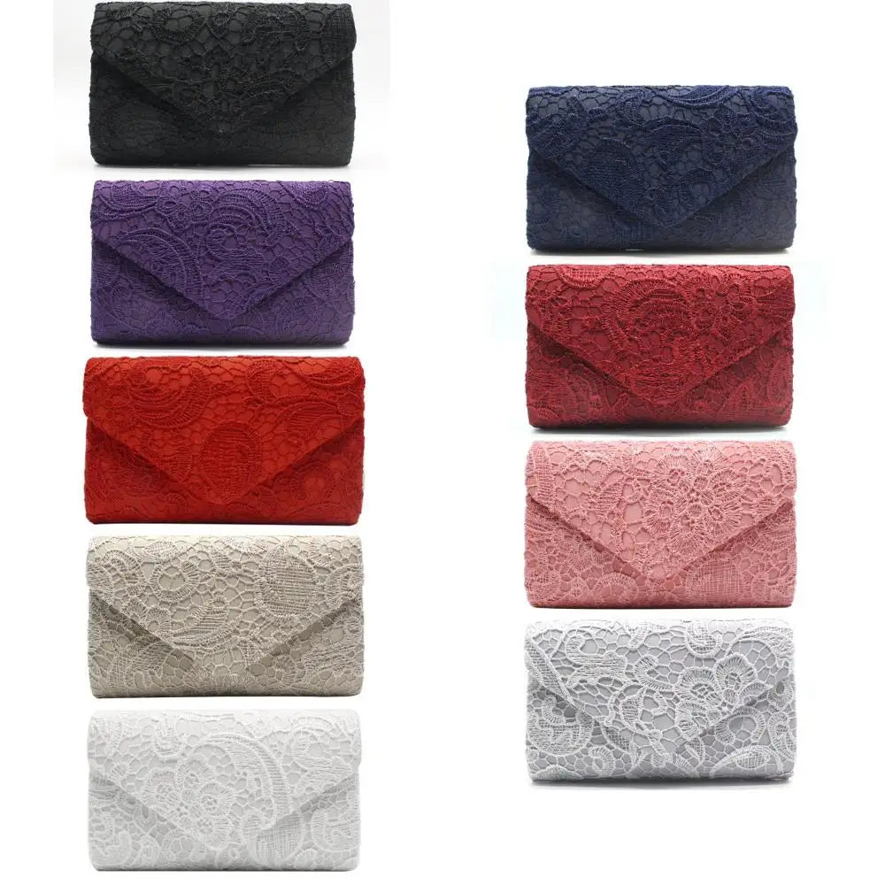 Women's Lace Clutch Bag – Evening Party & Wedding Purse Lace Clutch Bag Axl