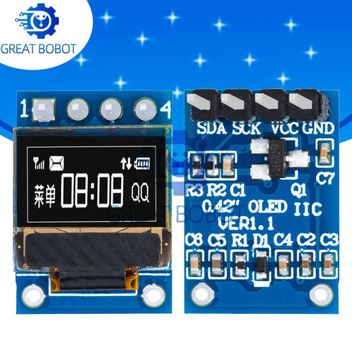 0.42" White OLED Display 72x40 I2C SPI SSD1306 for Arduino OLED Display Module Axl