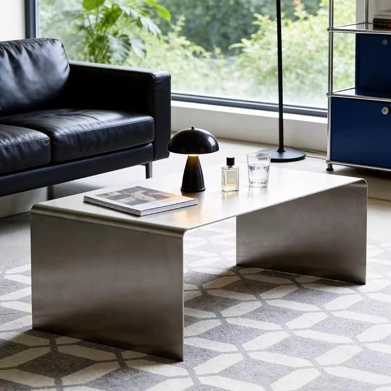 Stainless Steel Rectangular Coffee Table – Modern Minimalist Coffee Table Axl
