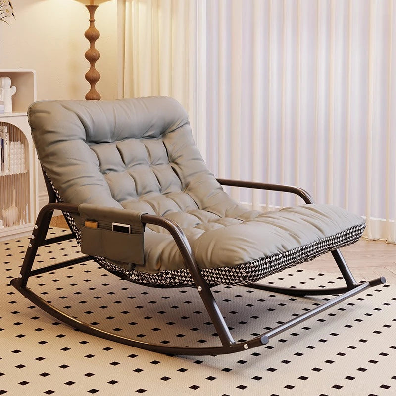 Oversized Double Rocking Chair – Sit & Recline Metal Frame Double Rocking Chair Axl Spliced grey