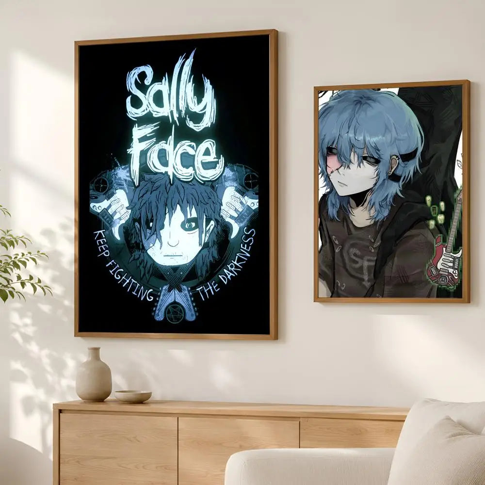 Sally Face Game Poster – Self-Stick HD Waterproof Wall Art Wall Art Poster Axl
