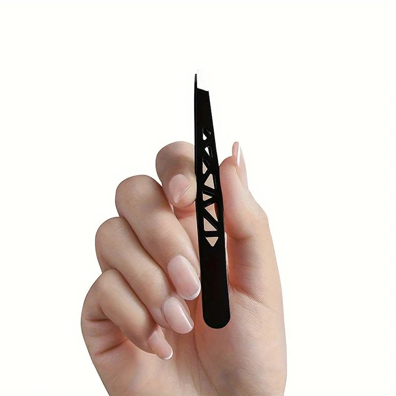 4-Piece Stainless Steel Precision Tweezer Set – Eyebrow & Facial Hair Precision Tweezer Set Axl