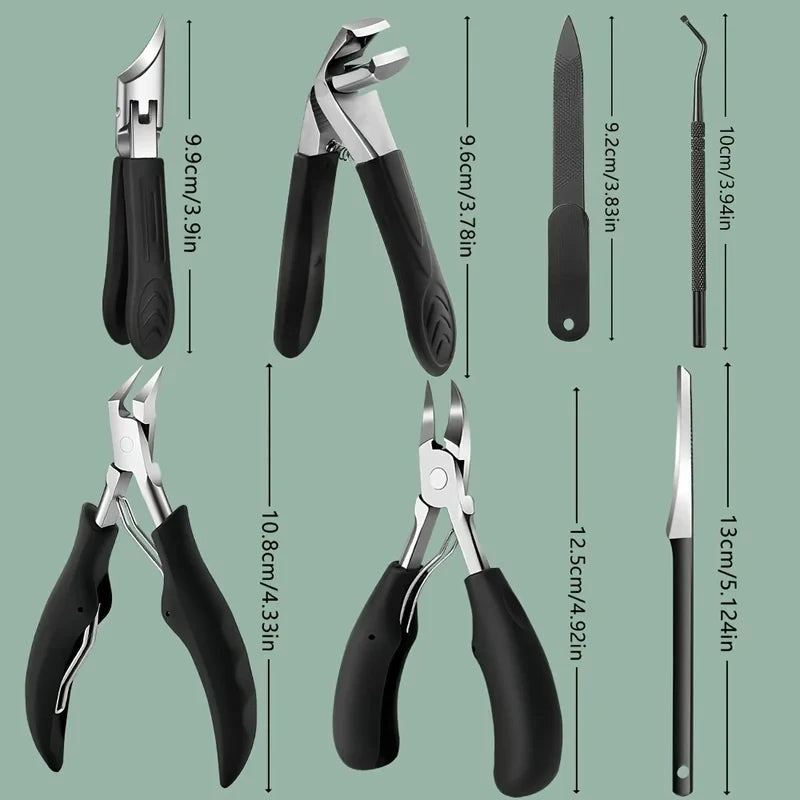 Professional Stainless Steel Nail Clipper Set – 1 or 7 Pcs Nail Clipper Set Axl
