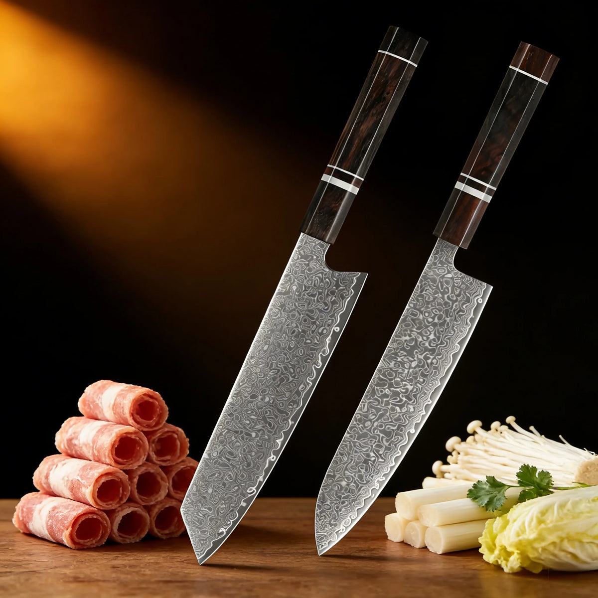 67-Layer Damascus Steel Kiritsuke Chef Knife Set – 1/2/3 Pcs Damascus Chef Knife Axl