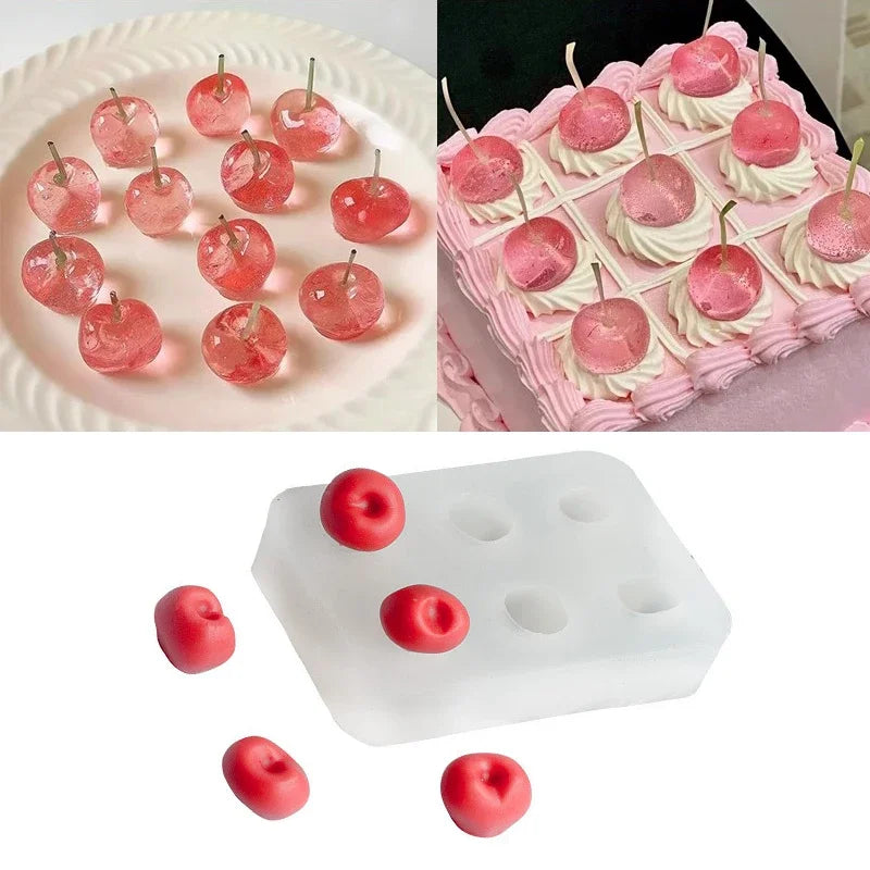 3D Cherry Silicone Mold – Baking, Candle & Clay Craft Tool Silicone Baking Mold Axl