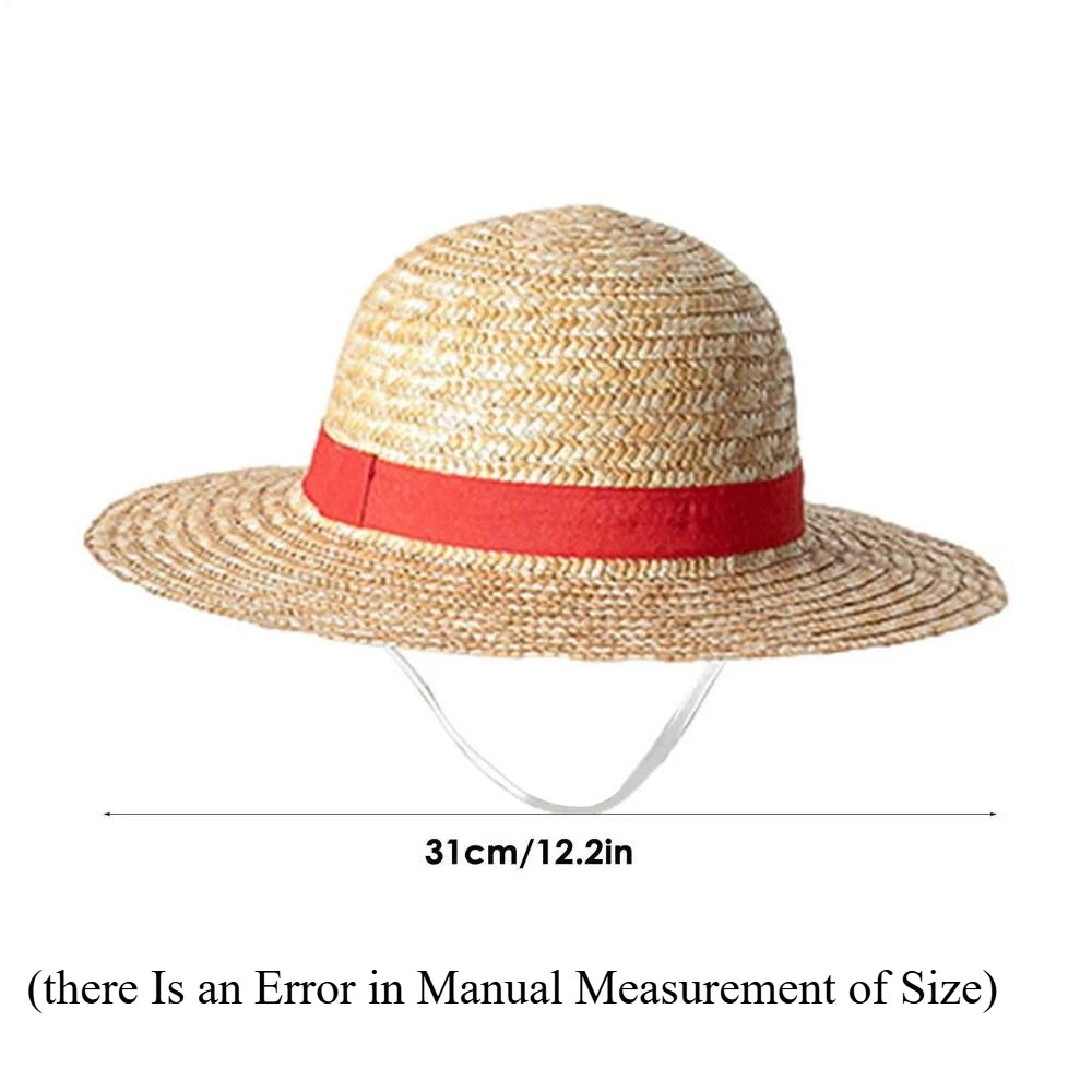 Unisex Straw Sun Hat – Beach, Festival & Costume Prop Straw Sun Hat Axl 31cm-1pc