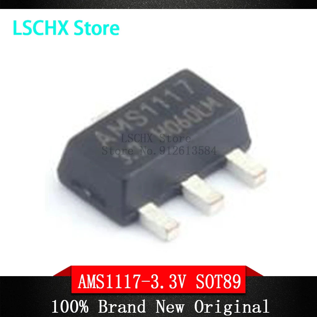 1000PCS AMS1117 LDO Voltage Regulator IC SOT-89 SMD Multi-Voltage Voltage Regulator IC Axl
