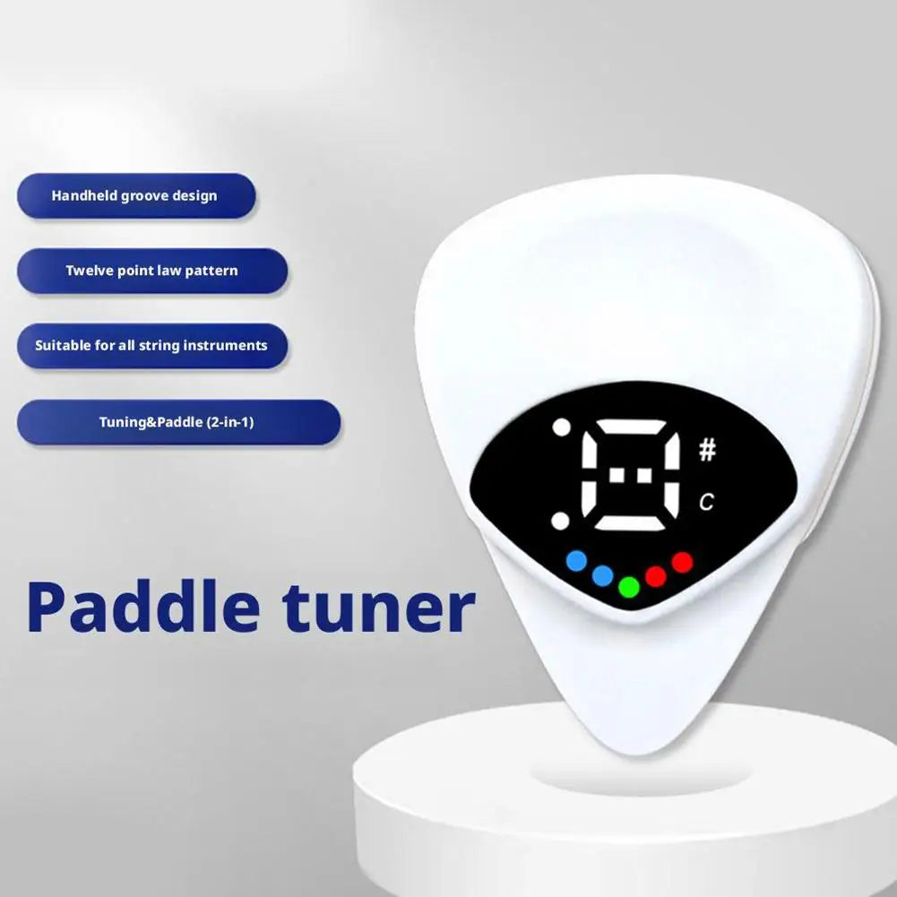 2-in-1 Guitar Pick Tuner – 12-Tone Pitch Calibrator Guitar Pick Tuner Axl