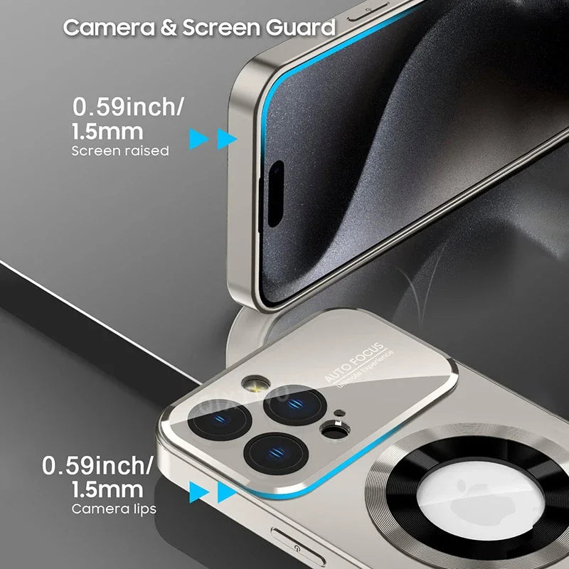 Titanium Metallic Magnetic iPhone Case – MagSafe Compatible Magnetic Phone Case Axl