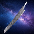 Damascus Steel Bread Knife Blank – Hand Forged DIY Blade Knife Blank Blade Axl Bread Blade