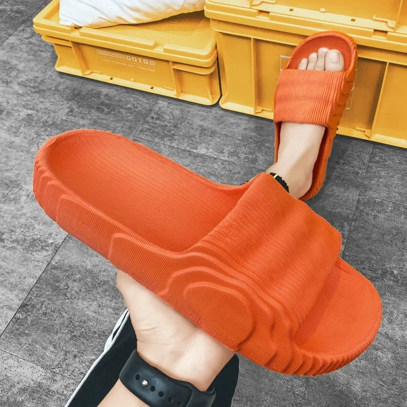 Non-Slip EVA Indoor Slippers – Unisex Summer Flat Sandals Indoor Slippers Axl Orange 43-44