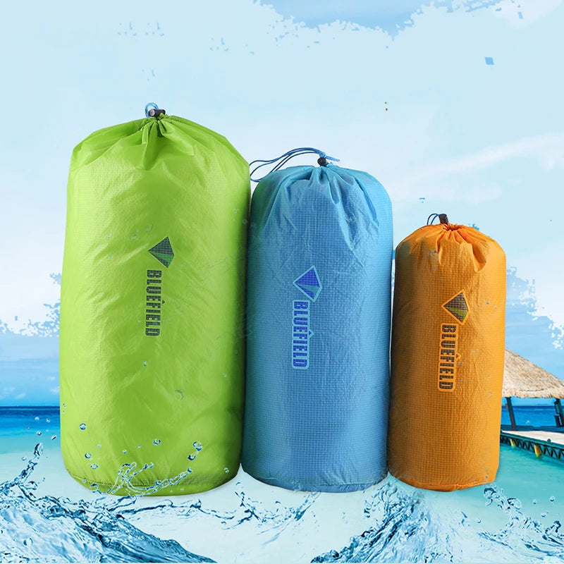Waterproof Nylon Drawstring Bag – Ultralight Outdoor Stuff Sack Outdoor Drawstring Bag Axl