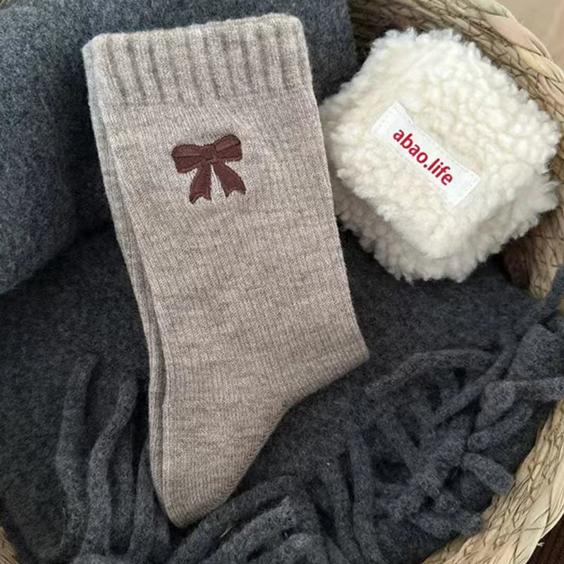 Cute Women's Puppy Socks – Animal Print Cotton Mid-Tube & Fur Ball Novelty Women's Socks Axl One Size one size E