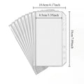 10-Pack PVC Zipper Binder Pockets A5 A6 A7 Cash Envelope Organizer Binder Zipper Pockets Axl A6 10pcs