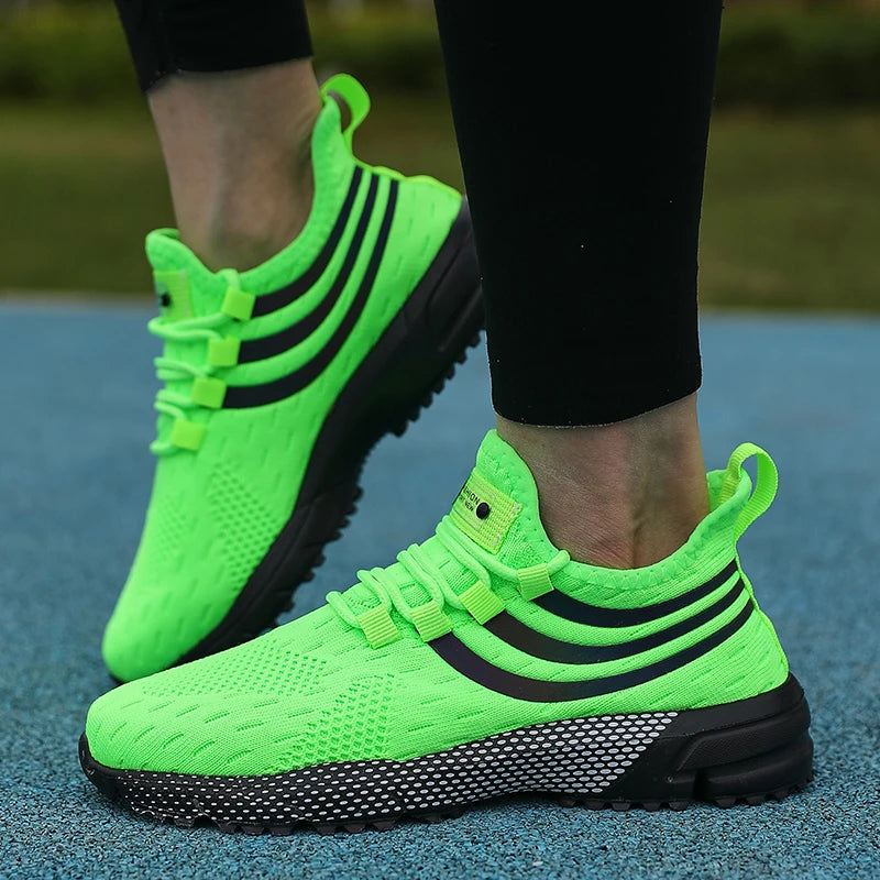 AZGB Women's Athletic Sneakers – Knit Mesh & Reflective Stripe Women's Athletic Sneakers Axl light green 43