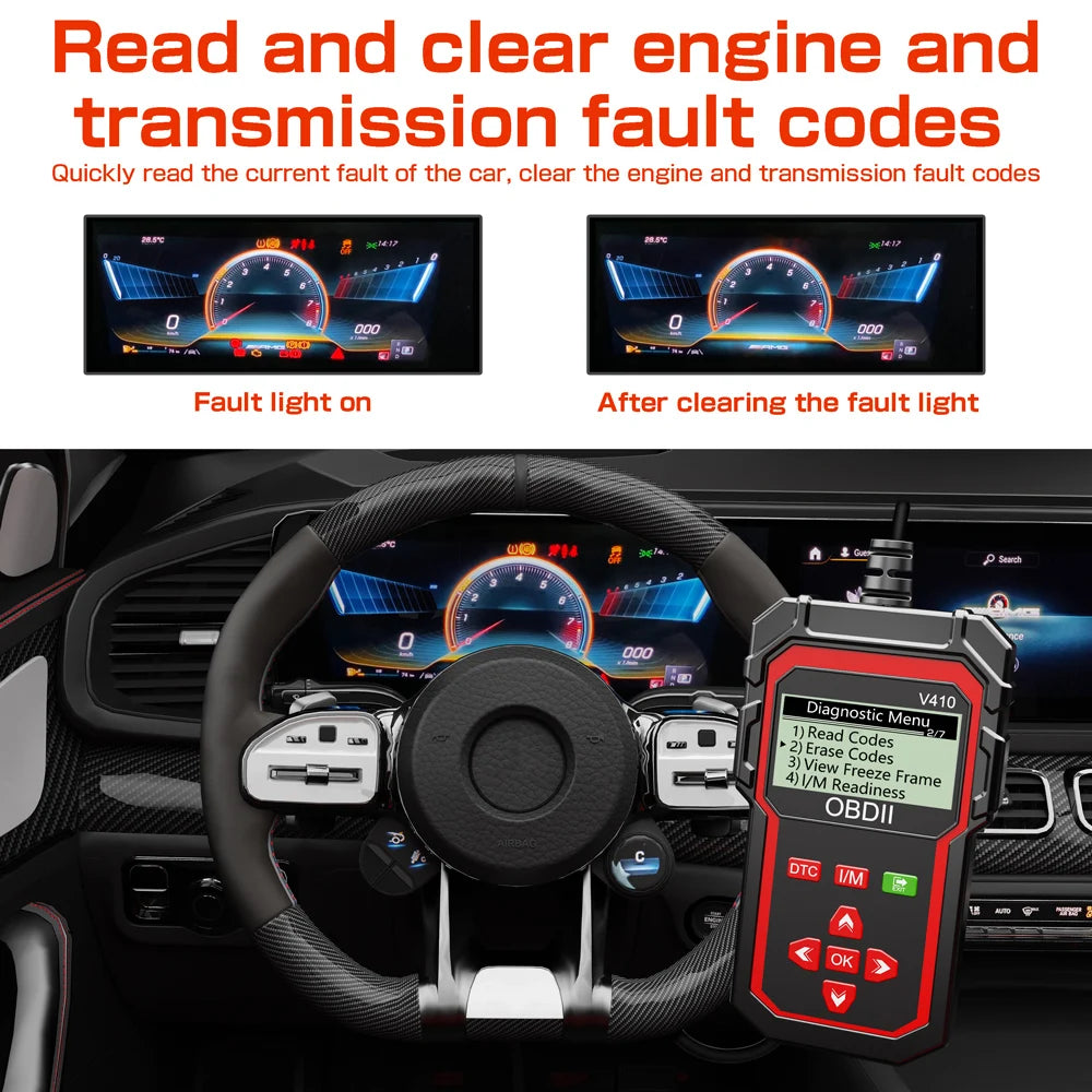 V410 OBD2 Scanner – Car Diagnostic Fault Code Reader OBD2 Diagnostic Scanner Axl