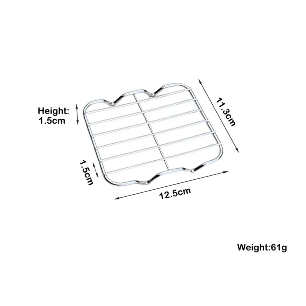 Stainless Steel BBQ Grill Rack – Non-Stick Cooling & Baking Tray Cooling & Grill Rack Axl 12.5x11.3cm