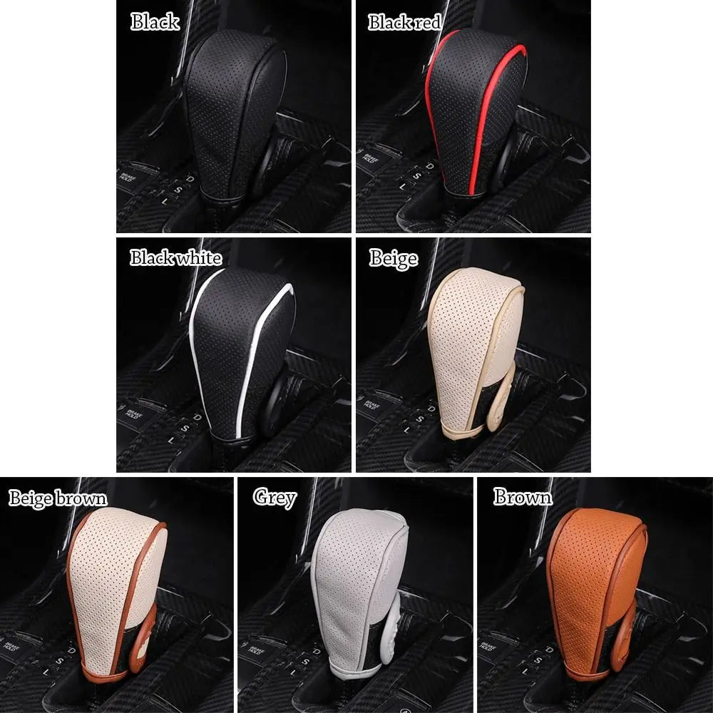 PU Leather Car Shift Knob Cover – Non-Slip, 7 Colors Shift Knob Cover Axl