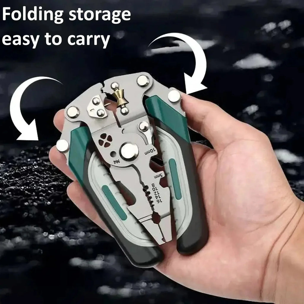 18-in-1 Foldable Wire Stripping & Crimping Pliers Tool Multifunctional Pliers Axl
