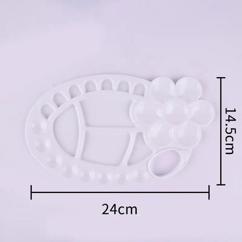 Clover Shaped Paint Mixing Palette – Multi-Grid Artist Palette Paint Mixing Palette Axl A1