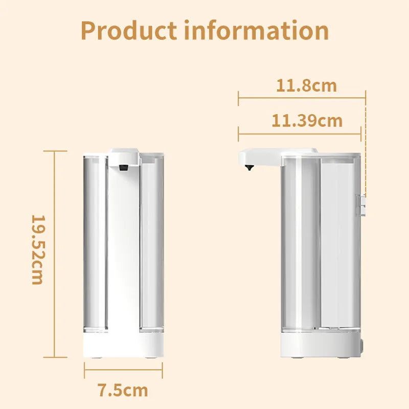 BALASHOV Touchless Sensor Soap Dispenser 500ml – USB-C Automatic Soap Dispenser Axl