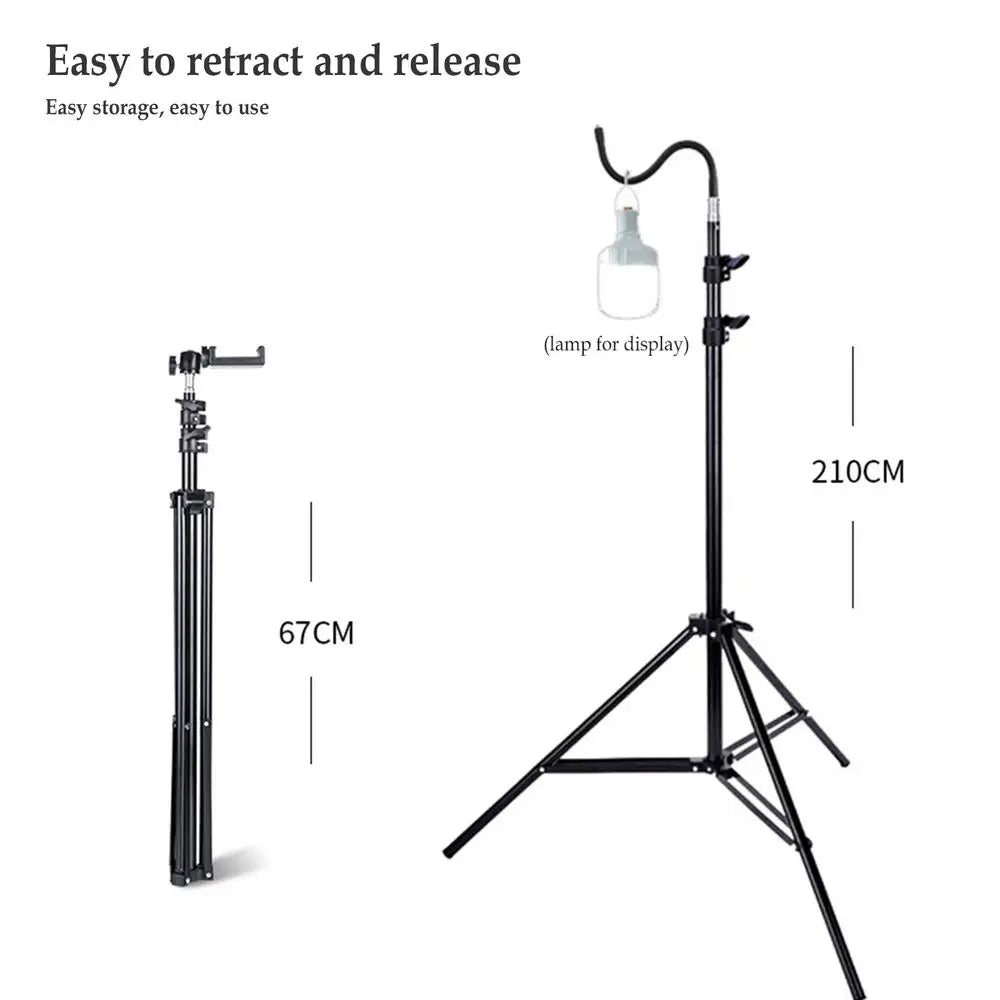 2m Folding Telescoping Tripod Light Stand – Camping & Photo Tripod Light Stand Axl 1pcs