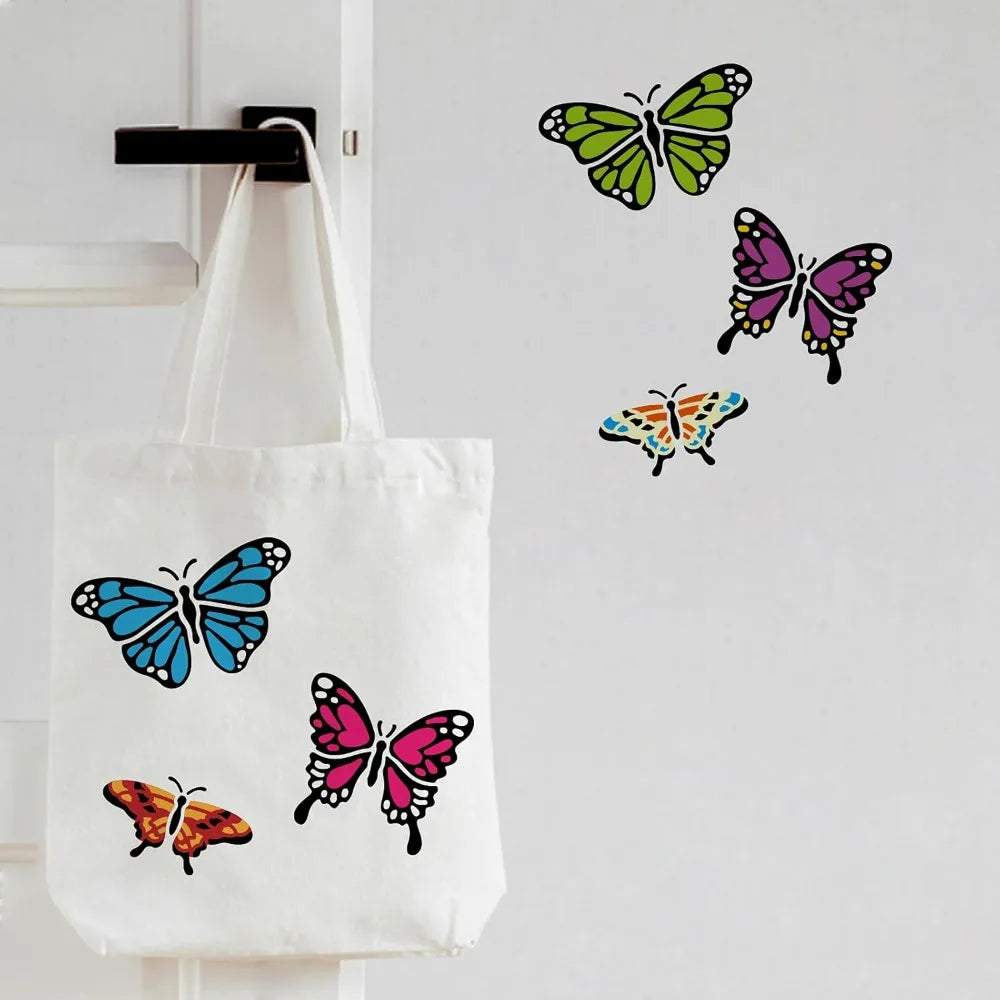 Butterfly Stencils 11.8" Square – 6 Reusable PET Patterns Craft Painting Stencil Axl
