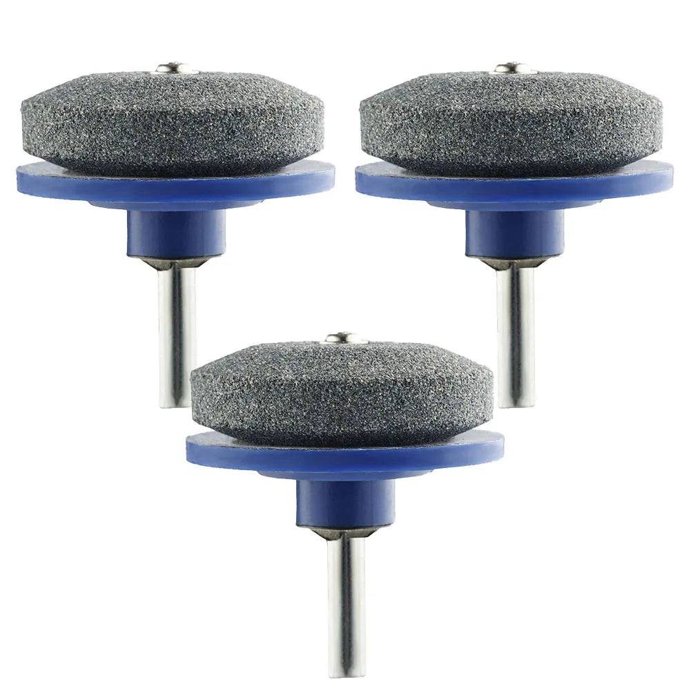 3-Pack Lawn Mower Blade Sharpener for Any Power Drill Blade Sharpener Axl Blue 3PCS