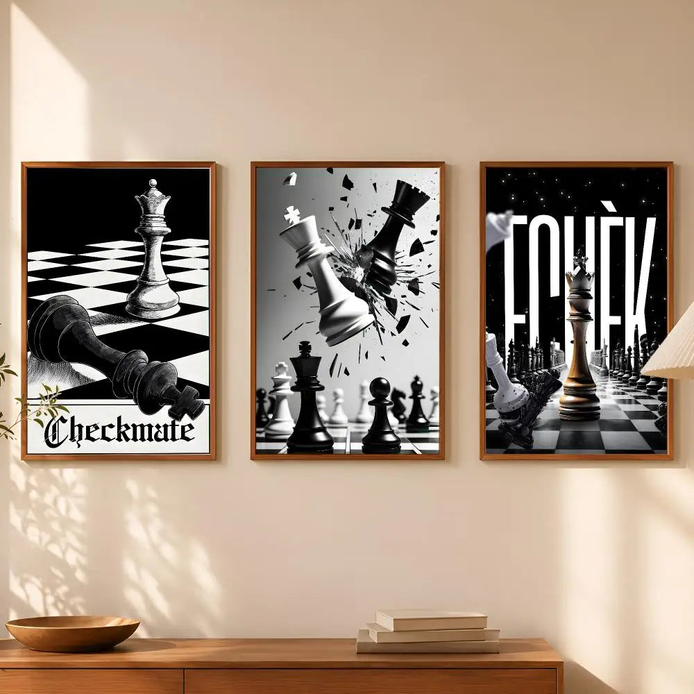 International Chess Wall Art Poster – Self-Stick HD Waterproof Wall Art Poster Axl