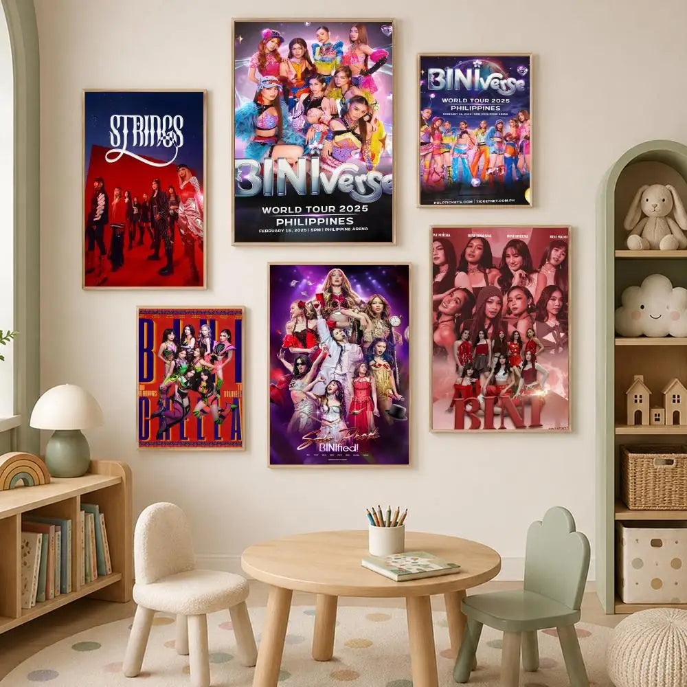 BINI Music Self-Stick Wall Poster – HD Waterproof Room Decor Wall Art Poster Axl